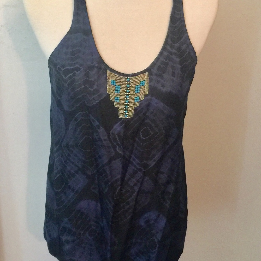 JOIE Silk Boho Chic Tie Dye Tank Tunic -NWT